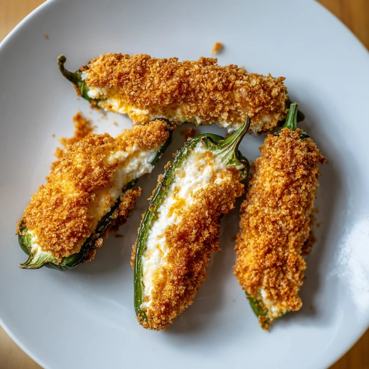 Perfect party appetizer: Jalapeño poppers with a crunchy breadcrumb coating, served alongside creamy ranch.