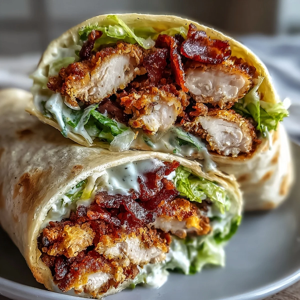 Fresh romaine, creamy Caesar dressing, and grated Parmesan add crisp, tangy layers inside.