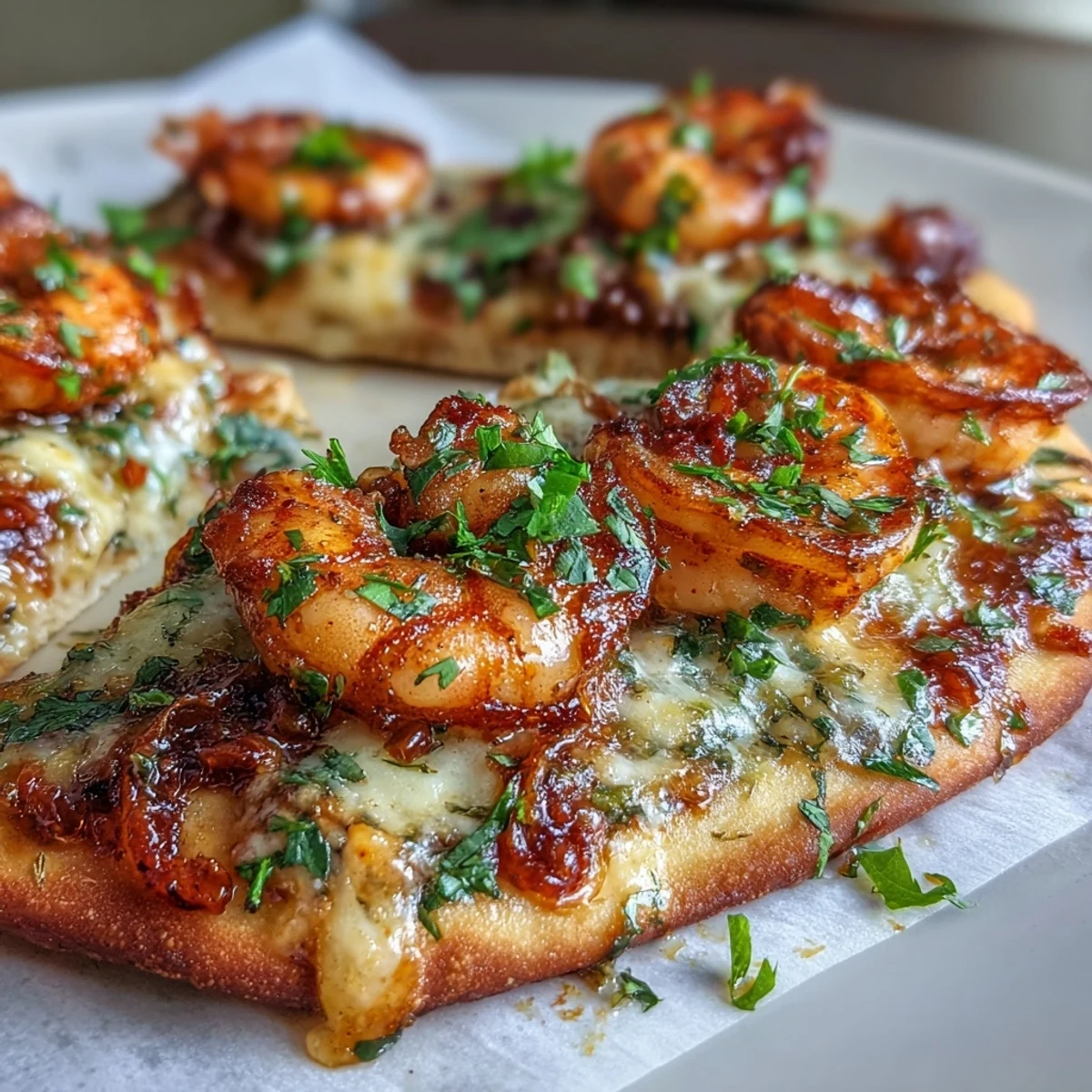 Four homemade fusion naan pizzas, perfect for a fast, flavorful weeknight dinner spread.