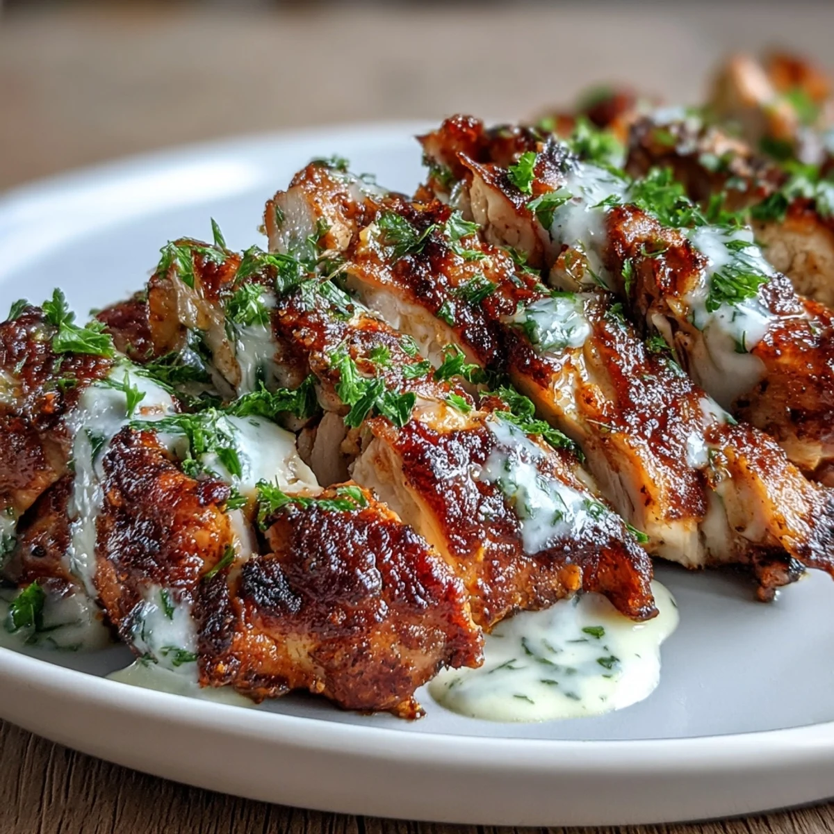 Warm pita bread stuffed with tender chicken shawarma, crisp cucumbers, and tomatoes, topped with garlic sauce.