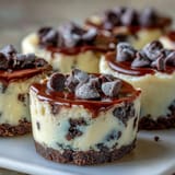 Decadent Mini Cheesecake Bites with Oreo Crust topped with fresh berries.