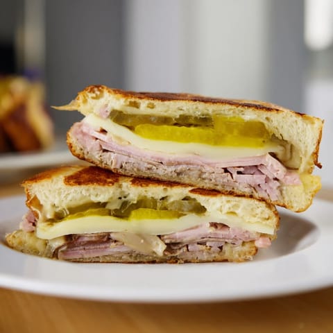 Savory Cuban pressed sandwich