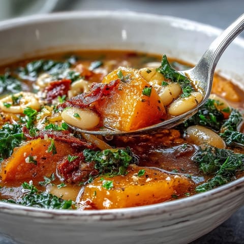 Winter Minestrone Butternut Squash Kale