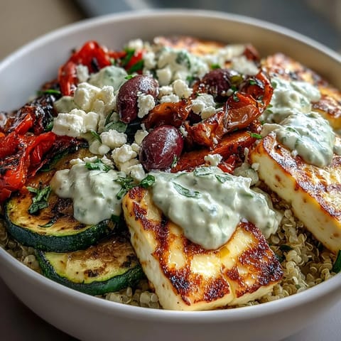 Healthy Grilled Mediterranean Bowl