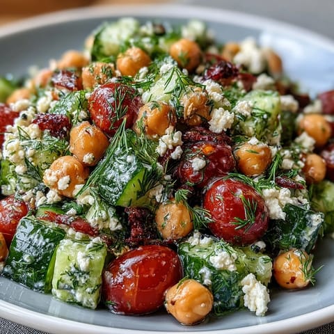 Easy Chickpea Cucumber Feta