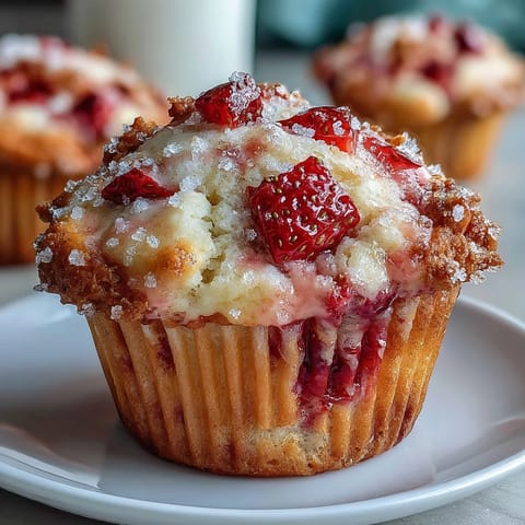 Strawberry Yogurt Muffins