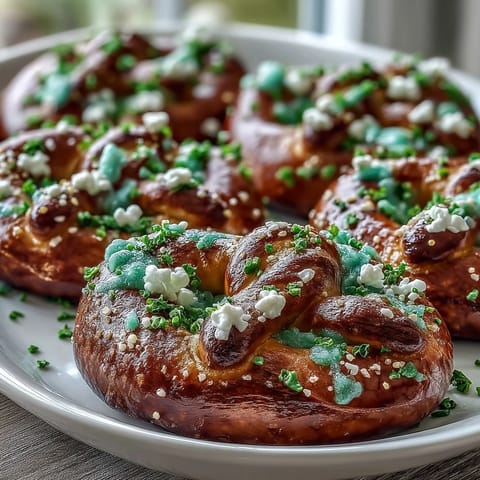 St. Patricks Shamrock Pretzel Bites