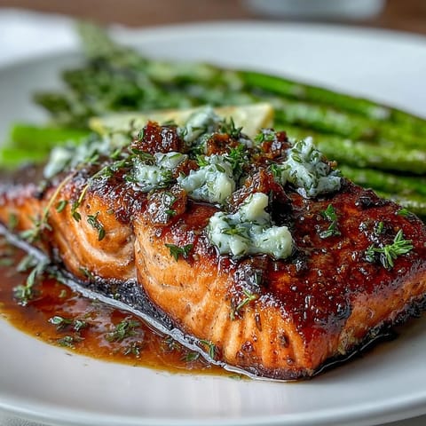 Garlic Butter Salmon Asparagus