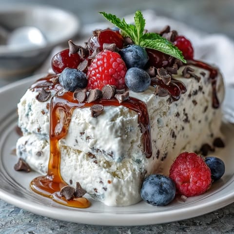 Viral TikTok Cottage Cheese Ice Cream, showing smooth scoops ready to enjoy.