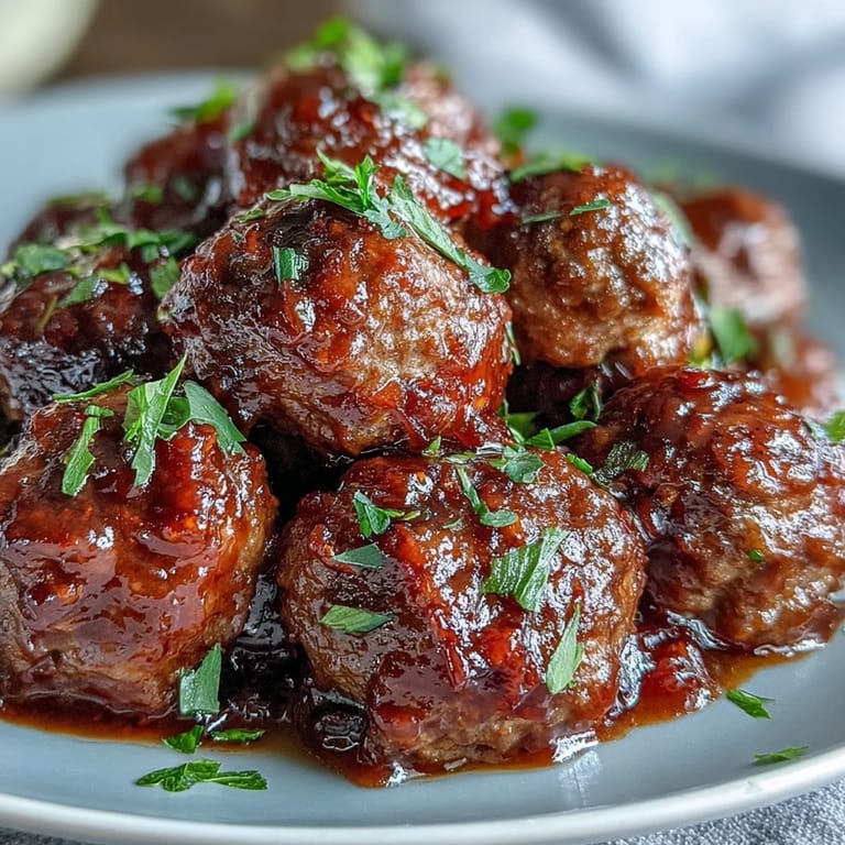 These tender Easy Sweet and Sour Crock Pot Meatballs bubble in a rich, sweet-and-savory sauce, ready to serve with toothpicks for a party crowd.