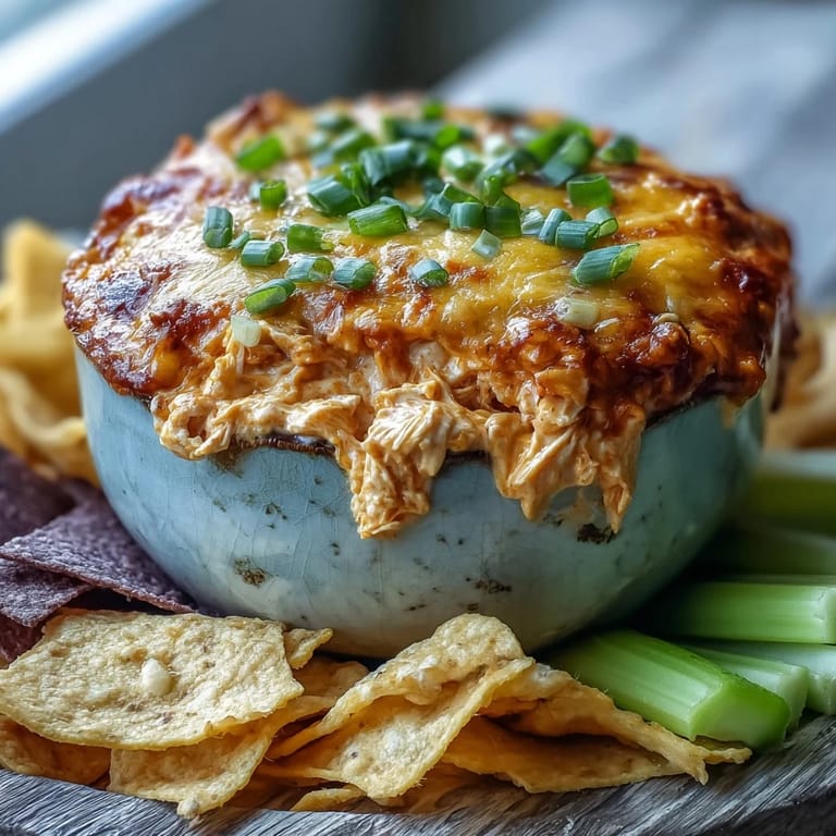 Cheesy, creamy Crock Pot Buffalo Chicken Dip with a rich orange hue, topped with extra shredded cheese and ready for dipping.