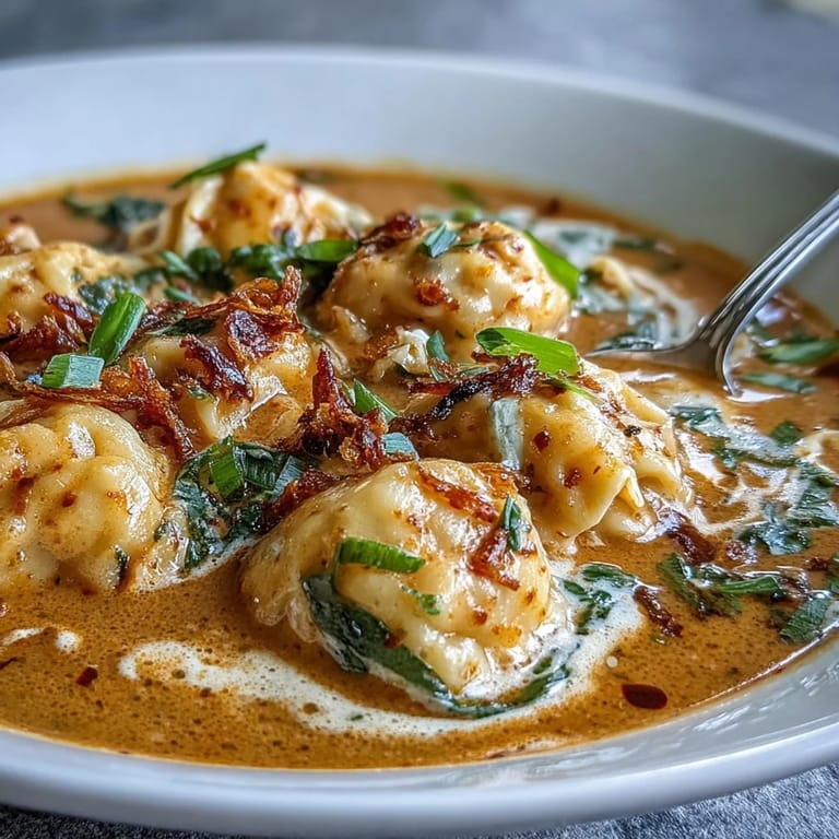 Vibrant Quick Coconut Curry Soup with Dumplings served in a rustic bowl, paired with a crisp white wine.