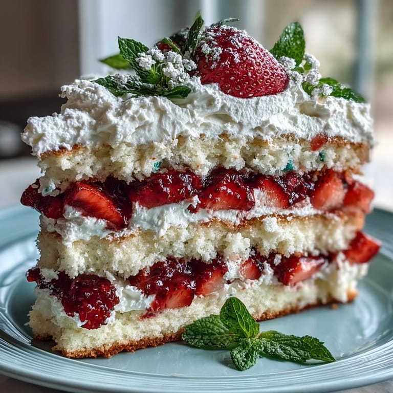 Naked Spring Cake with Strawberries and Cream, a delicate and elegant dessert perfect for spring celebrations.