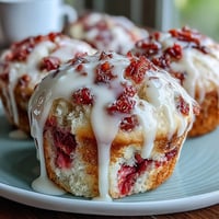 Strawberry Lemon Muffins Glaze