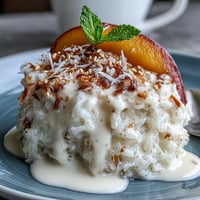 Individual Mango Sticky Rice Cups with creamy coconut sauce and sweet mango slices.