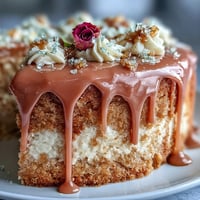 Bridal Shower Rosé Velvet Cake: a pink, moist cake with shimmering gold drip.